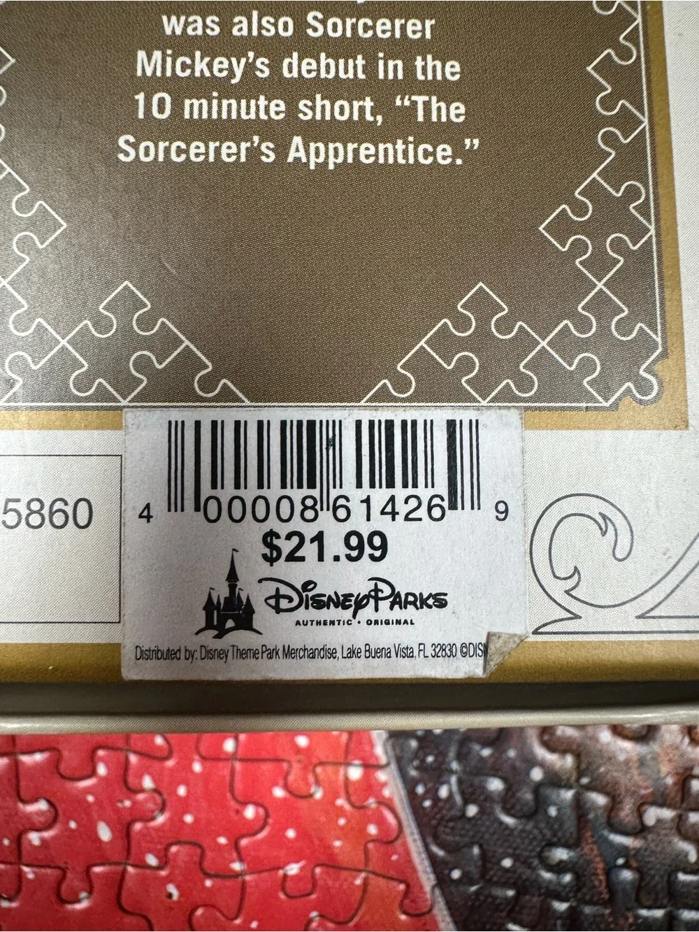 Disney Parks Series Signature Puzzle Sorcerer Mickey Mouse 1000 Pieces Fantasia